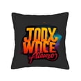 thumbnail image 4 of Set of 2 Decorative Throw Pillow Covers 18x18in - Bold ' JODY WOC ' Design with Abstract Colors for Couch Bed Car - Modern Art Style, 4 of 8