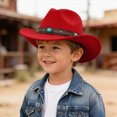 thumbnail image 2 of Gibobby Toddler Cowboy Hat Western Cowgirl Hat 3T 4T 5T 6T 7T 8T Unisex For Boys Girls Kids Classic Ranch Cowboy Hat Outdoor Dress Up Cap,Red, 2 of 5