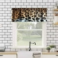 thumbnail image 4 of Leopard Curtain Valance for Kitchen Wild Animal Cheetah Print Decor Rod Pocket Window Curtain Valance for Living Room Bathroom Bedroom 54x18inch, 4 of 6