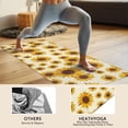 thumbnail image 4 of Beige Sunflower Pattern Hot Yoga Mat Towel Non Slip for Hot Yoga - Quick-Drying Yoga Mat Cover with 4 Corner Pockets with Travel Bag - Hot Yoga Towel Non Slip Grip Moisture Wicking Sweat 70"x26", 4 of 6