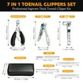 thumbnail image 2 of Amaopus 7 Pcs Toenail Clippers Set, Heavy Duty Toe Nail Clippers, Wide Jaw Fingernail Clippers and Angled Head Toenail Clippers for Thick Nail, Professional Nail Clippers for Men, Women, 2 of 7