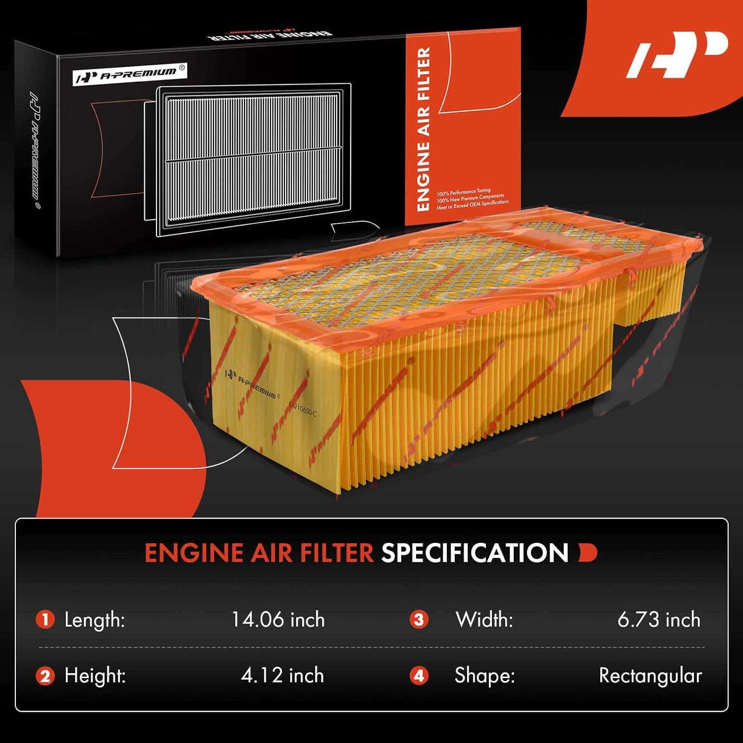 Air Filter For Ford F-250 F-350 Super Duty 2017-2019 6.7L Diesel – APM – Replaces HC3Z-9601-A