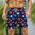 thumbnail image 4 of Summer Clearance Pitauce Mens 4th of July Patriotic Swim Trunks Quick Dry Board Shorts Bathing Suit Casual Summer Beach Shorts with Pockets S-5XL, 4 of 6