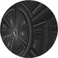 thumbnail image 1 of Ahgly Company Indoor Round Patterned Night Black Area Rugs, 7' Round, 1 of 6
