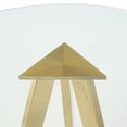 thumbnail image 6 of Modern Glass dining table, Clear Bar Table with Metal Legs, Round Tempered Glass Side Table with 31.5 Inch Table Top for Kitchen/Dining Room/Living Room, Gold, 6 of 9