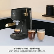 Thyme & Table Barista Mini Espresso Machine with 15-Bar Pressure and Steam Wand, Slate Grey