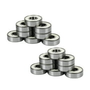Bullseye Bearings Inline Skate Roller Hockey Bearings Abec-9 16-Pack with Spacers