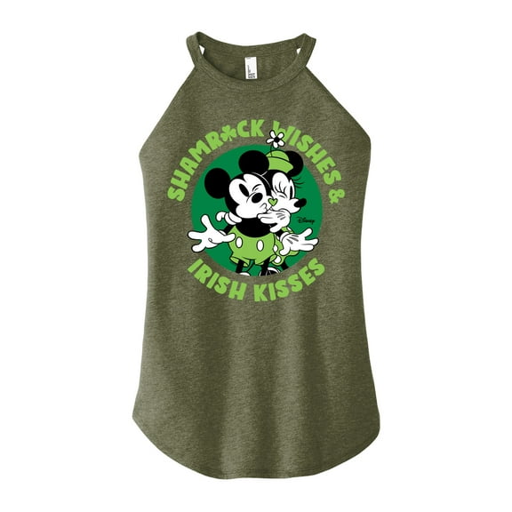 Disney - Shamrock Wishes Irish Kisses - Juniors High Neck Tank Top