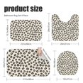 thumbnail image 3 of Black and Beige Leopard Print Bathroom Rug Set 4 Piece,Includes Contour,Lid Cover,Bath Mat,Non-Slip Extra Soft Absorbent Washable, 3 of 5