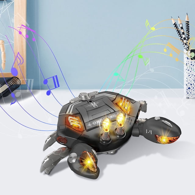 Hbdhejl Music Crab Crawling Toy Interactive Crab Toy Crawling Crab Toy Musical Crab Toy Light Up Crab Toy Obstacle Avoidance Crab Toy Kids Crawling Toy Baby Music Crab Toy