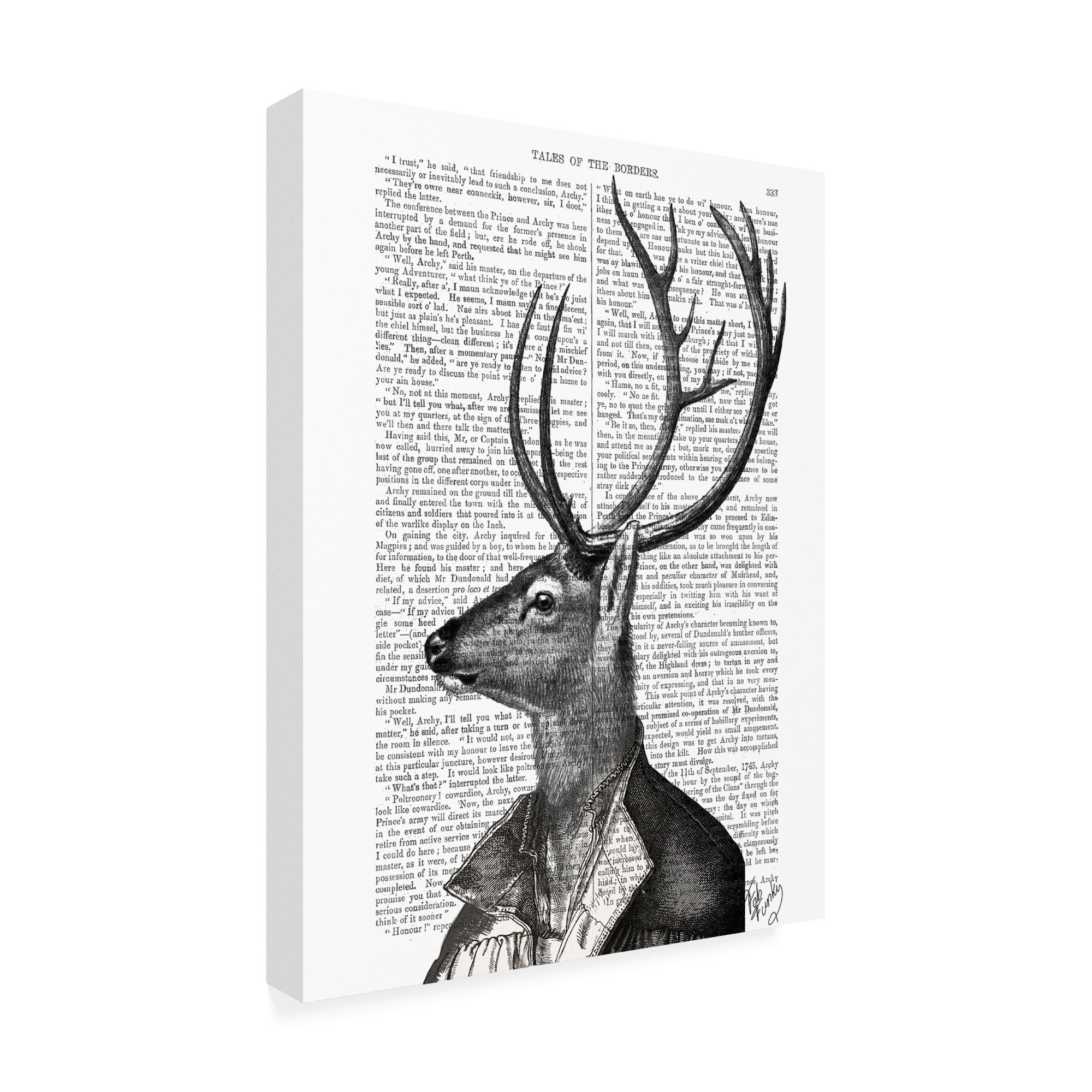 Trademark Fine Art 'Deer Portrait 2' Canvas Art by Fab Funky