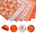 thumbnail image 6 of Hot 7pcs Cotton Cloth Craft Fabric Bundle Fabric DIY Sewing Quilting Pattern 50\*50/25x25cm Orange 25*25cm, 6 of 9