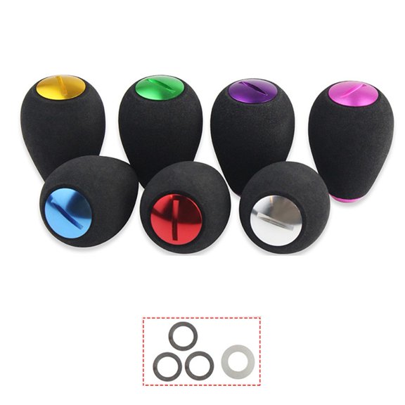 Fishing Reel Handle Knob Eva Reel Grip Pills Reel Modification Diy Accessories With Spacers Rubber Ring Fishing Reel Accessories Silver Fangkenuo