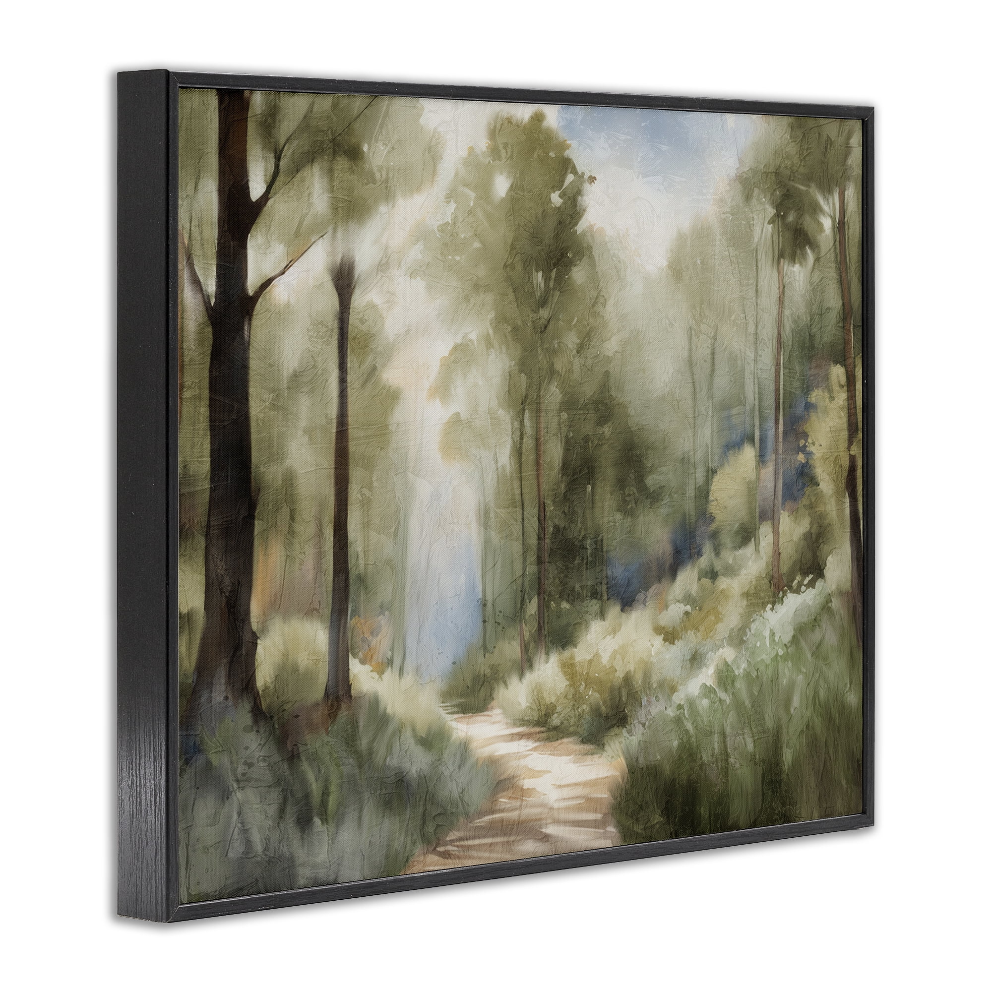 Hazy Atmospheric Walk Black Framed Giclee Art, design by Kim Allen