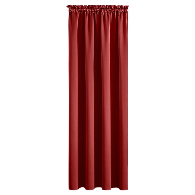 SLYNSHome Liquidation Panneaux de Rideaux Occultants pour Fenêtre, Draperies Froides et à Lumière Complète Draperies Isolées Thermiquement pour Chambre Salon Cuisine - Rouge