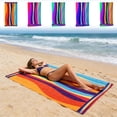 thumbnail image 7 of JHyouerji 62 x 31 Inch Stripe Beach Towels Oversized Quick Dry Super Absorbent Lightweight Pool Travel Towels for Men Women, 7 of 7