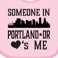 thumbnail image 4 of Inktastic Portland Oregon Someone Loves Me Skyline Boys or Girls Baby Bib, 4 of 4