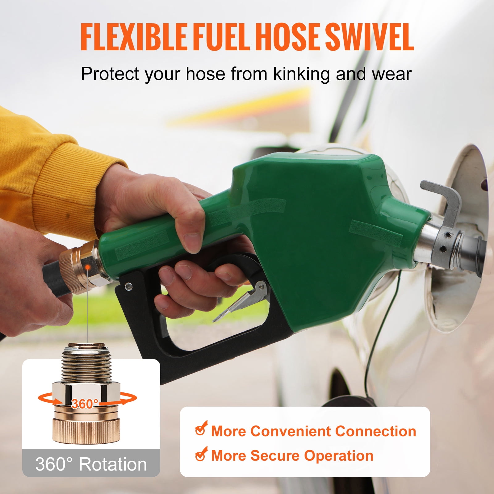 VEVOR Automatic Fuel Nozzle Shut Off Fuel Refilling 3/4 NPT 15/16 Spout  Diesel 