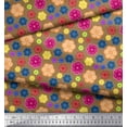 thumbnail image 2 of Soimoi Silk Fabric Flower Artistic Print Fabric by The Yard 42 Inch Wide, 2 of 3