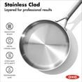 thumbnail image 2 of OXO Mira 10 Piece Nonstick Stainless Steel Cookware Set, Silver, 2 of 8