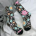 thumbnail image 7 of Boho Floral Stockings Bohemian Style Hippie Graphic Retro Socks Winter Non Skid Socks Wome, 7 of 7