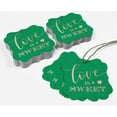 thumbnail image 5 of Inkdotpot Love Is Sweet Wedding Bottle Tag Real Rose Gold Foil Favor Bracket Shape Hang Tags Pack Of 50, 5 of 7
