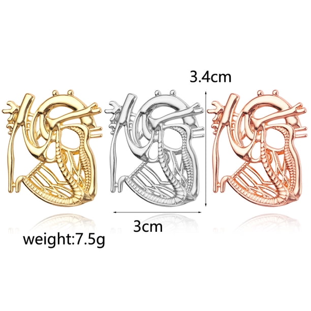 Broche de 2 piezas de perla rosa y corazón de cristal para ginecología, símbolo de medicina, joyería para mujer/enfermera/médico ginecólogo, broche de útero médico (broche uterino) ZefeiWu 8390615016933