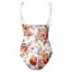 thumbnail image 3 of Gibobby Trajes de Natación para Mujer Traje de baño con estampado de flores y cuello en V para mujer Conjuntos de bikini con falda y delantal(Beige,M), 3 of 4