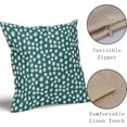 thumbnail image 4 of Teal Cream Dots Pillow Covers 16x16 Set of 2 Boho Design Polka Dot Throw Pillows Modern Trendy Print Outdoor Decorative Pillowcase Square Linen Cushion Cases Decor for Sofa Couch Bed, 4 of 6