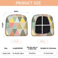 thumbnail image 3 of Multi Color Triangle Checkered Seat Covers for Dining Room Chairs Set Of 4,Stretch Printed Washable Chair Seat Cover with Elastic Ties and Button,Removable Waterproof Couch Cushion Covers, 3 of 6