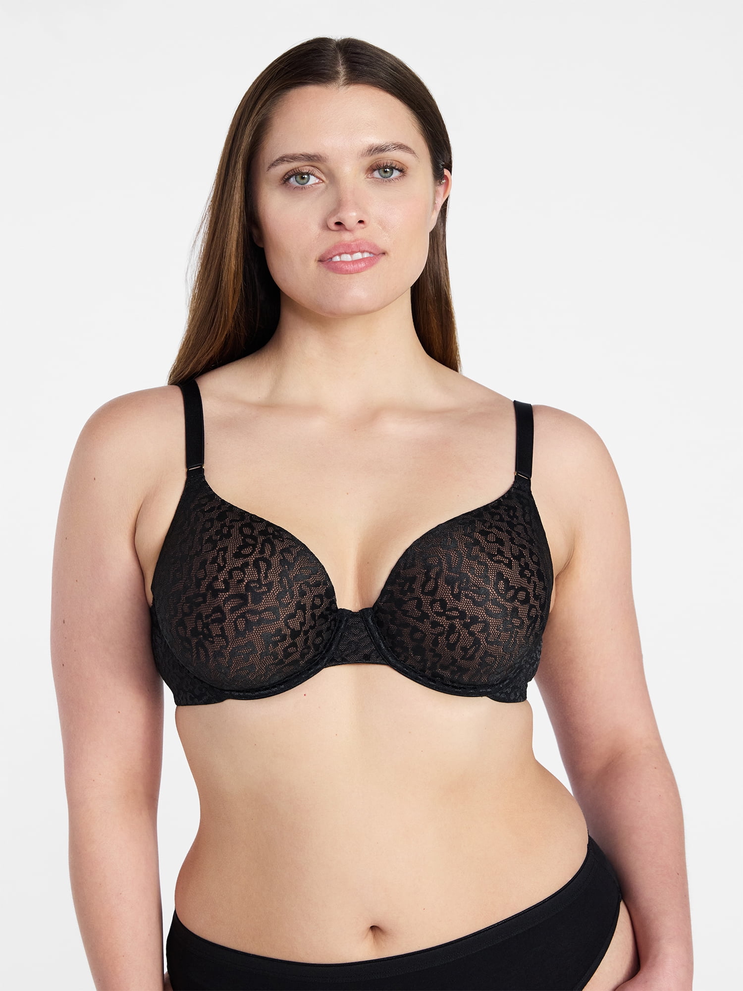 Joyspun Women's Leopard Print T-Shirt Bra, Sizes 32A-42DDD
