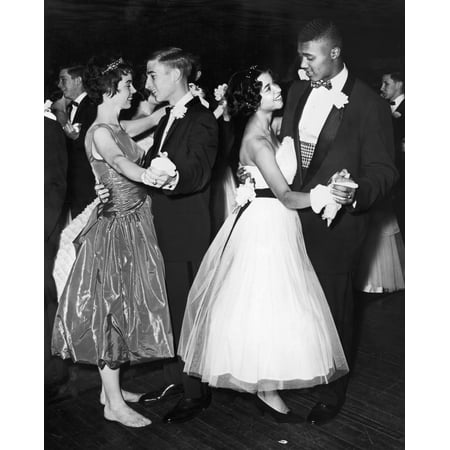Racial Integration 1959 Ntwo White Students Visiting From Charlottesville Virginia Enjoying A Senior Prom At An Integrated High School In Atlantic City New Jersey 1959 Rolled Canvas Art -  (24 x (Best Time To Visit Atlantic Canada)