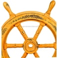 thumbnail image 5 of Wooden Ship Wheel (Gola Pendi) - (30 Inches, Antique Brown), 5 of 5
