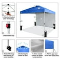 thumbnail image 4 of CROWN SHADES 10x10 Canopy Tent with Sidewalls, Patented One Push Pop Up Canopy with STO-N-Go Cover Bag, Outdoor Canopy with 4 Sand Bags, Blue, 4 of 8