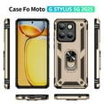thumbnail image 4 of Decase Compatible with Moto G Stylus 5G (2025) Case+1-Pack Tempered Screen Protector,Military Grade Drop Protection Cover with 360° Rotating Kickstand,Heavy Duty Shockproof Rugged Phone Case,Gold, 4 of 7