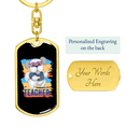thumbnail image 3 of dog  teacher  Stainless Steel or 18k Gold Premium Swivel Dog Tag Keychain, 3 of 16