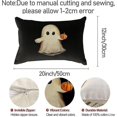 thumbnail image 4 of Funda de almohada espeluznante de Halloween de 12.0 x 20.0 in, funda de almohada fantasma blanca, ojos negros, 4 of 4
