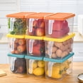 thumbnail image 6 of Refrigerator Food Storage Containers, Fridge Organizer, Produce Saver Stackable Container, Freezer Bins Stay Fresh Lettuce Salad Container for Fridge (4.72x4.13x5.91 Inch), Clear, 6 of 9