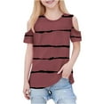 thumbnail image 1 of Zpanxa T-Shirts pour Tout-Petites Fille Imprimé Décontracté Manches Courtes Col Rond Haut Mode avec Coton 4 Ans, 1 of 7