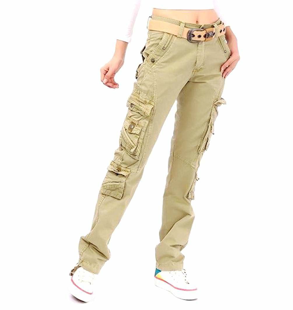 womens cargo utility work hiking army military multi pockets combat casual pants