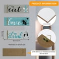 thumbnail image 2 of Duety 3Pcs Wooden Wall Art Signs,Farmhouse Kitchen Wall Decor Rustic Wooden Eat Drink Love Wood Sign Decorative Kitchen Signs Wall Decor Wood Wall Hanging Plaque for Home Kitchen Bedroom, 2 of 9