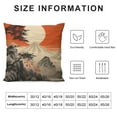 thumbnail image 5 of COMIO  Bamboo Pillow Case,Japanese Bamboo Trees Sun and Mountains Painting Satin Cushion Cover Square Standard Home Decorative for Men/Women Black,Red,Gray, 5 of 5