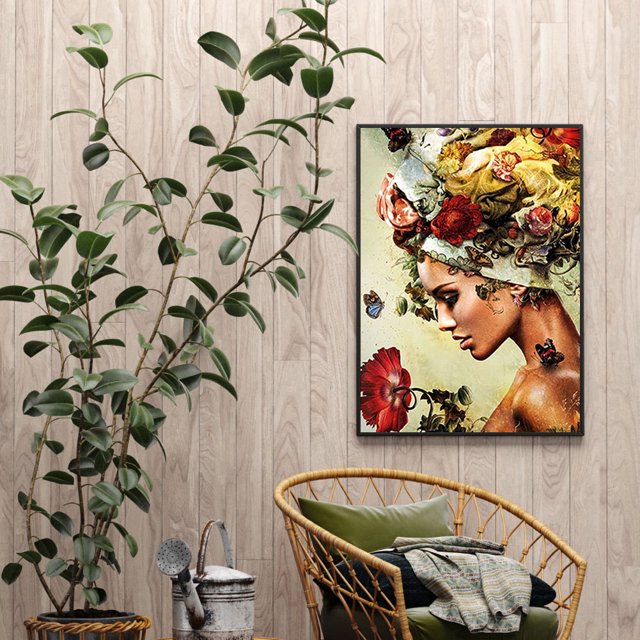 Cuadros Decorativos Pintura al óleo de mujer elegante por números cuadro de lienzo para adultos niños sin marco Ndcxsfigh Nuevos Originales