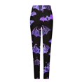thumbnail image 4 of YOIAVAIOY Women Holiday Leggings High Waisted Buttery Soft Yoga Pants Workout Athletic Compression Tights Purple XXL, 4 of 7