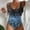 Blue, variant on Swimming Women Tennis Swimwears Modern 1 Piece Bathing Suit for Women with Tie Dye 3D Printed Design for Europe Summer Grey M