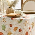 thumbnail image 5 of Fall Tablecloth Rectangle, Thanksgiving Table Cloth Autumn Harvest Vintage Maple Leaf Farmhouse Table Cover for Party Picnic Dinner Decor (60 x 84 Inch), 5 of 6