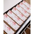 thumbnail image 7 of Stair Treads for Wooden Steps,Pink Floral Art Peel and Stick Stair Treads with Adhesive,Watercolor Botanical Spring Flowers Non Slip Indoor Stairs Runner Rugs Mats for Elders Dogs 8"x30" 4PCS, 7 of 7