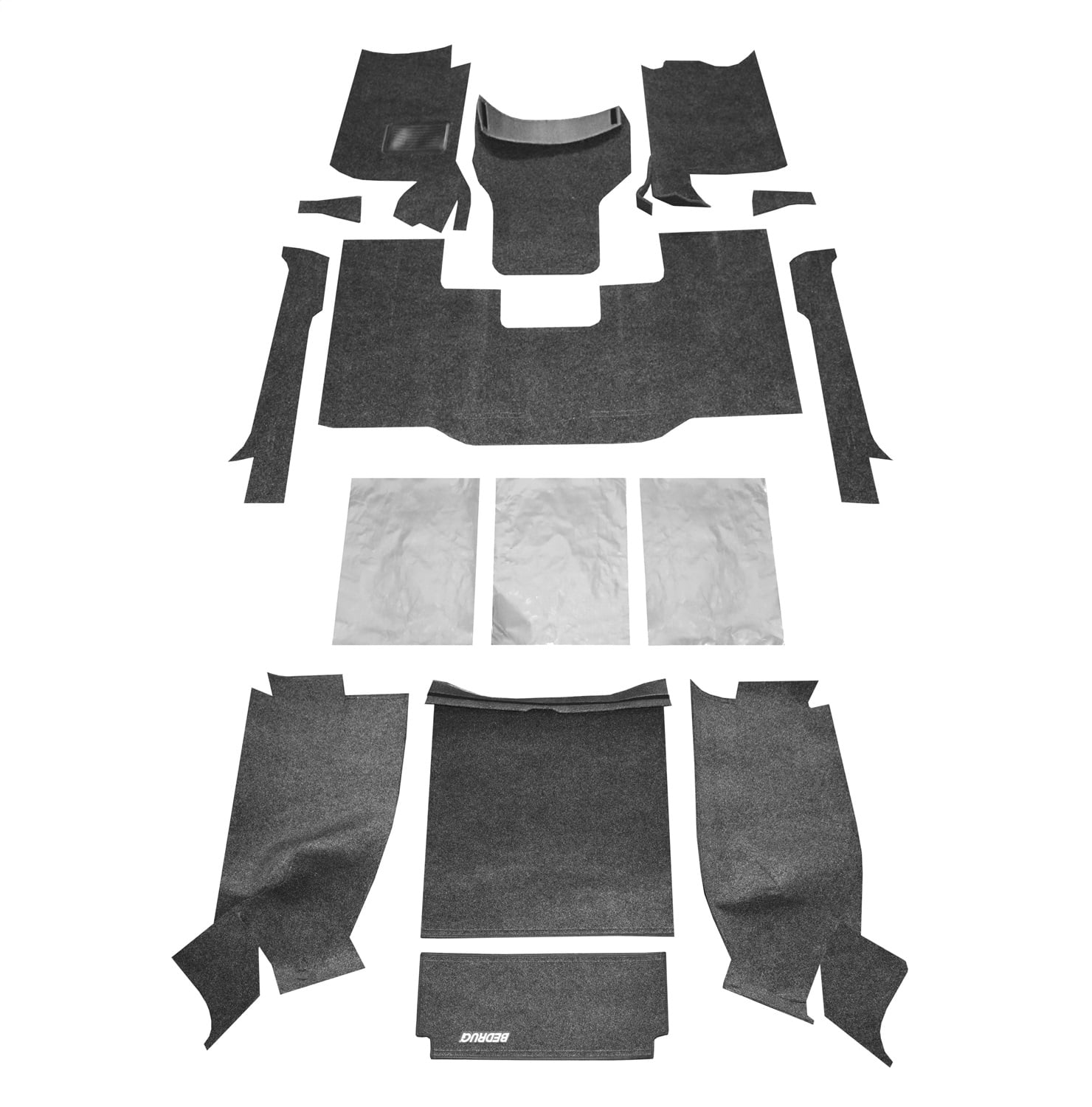 Bedrug BRTJ97R Custom Fit 4-pc For 97-06 Jeep Wrangler TJ Rear Cargo Liner Kit