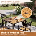 thumbnail image 4 of Gymax 36'' Square Outdoor Dining Table for 4 Acacia Wood Patio Table w/ Slatted Top, 4 of 10