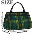 thumbnail image 2 of Herdesigns Green Plaid Travel Duffle Bag for Women Men, Waterproof Weekender Carry On Bag, Sport Gym Overnight Tote Hospital Personal Item Bag, 2 of 7